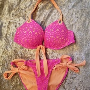 Victoria's Secret Hot Pink and Tangerine Bikini